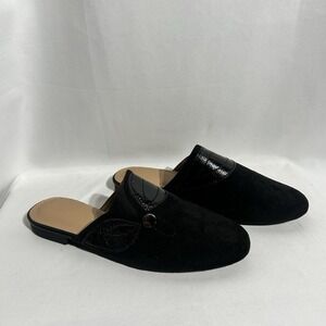 Ecetana Mules Sz 6.5‎ (38) Flat Shoes Comfortable Dressy Slip on Slides, Black